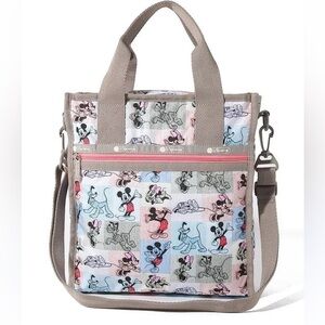 NEW! LeSportsac SMALL N/S TOTE Mickey Patchwork Shoulder Bag